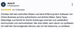 Google-Bewertung Anna Saas